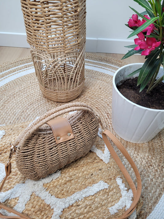 Alba - Sac à main en paille tressée