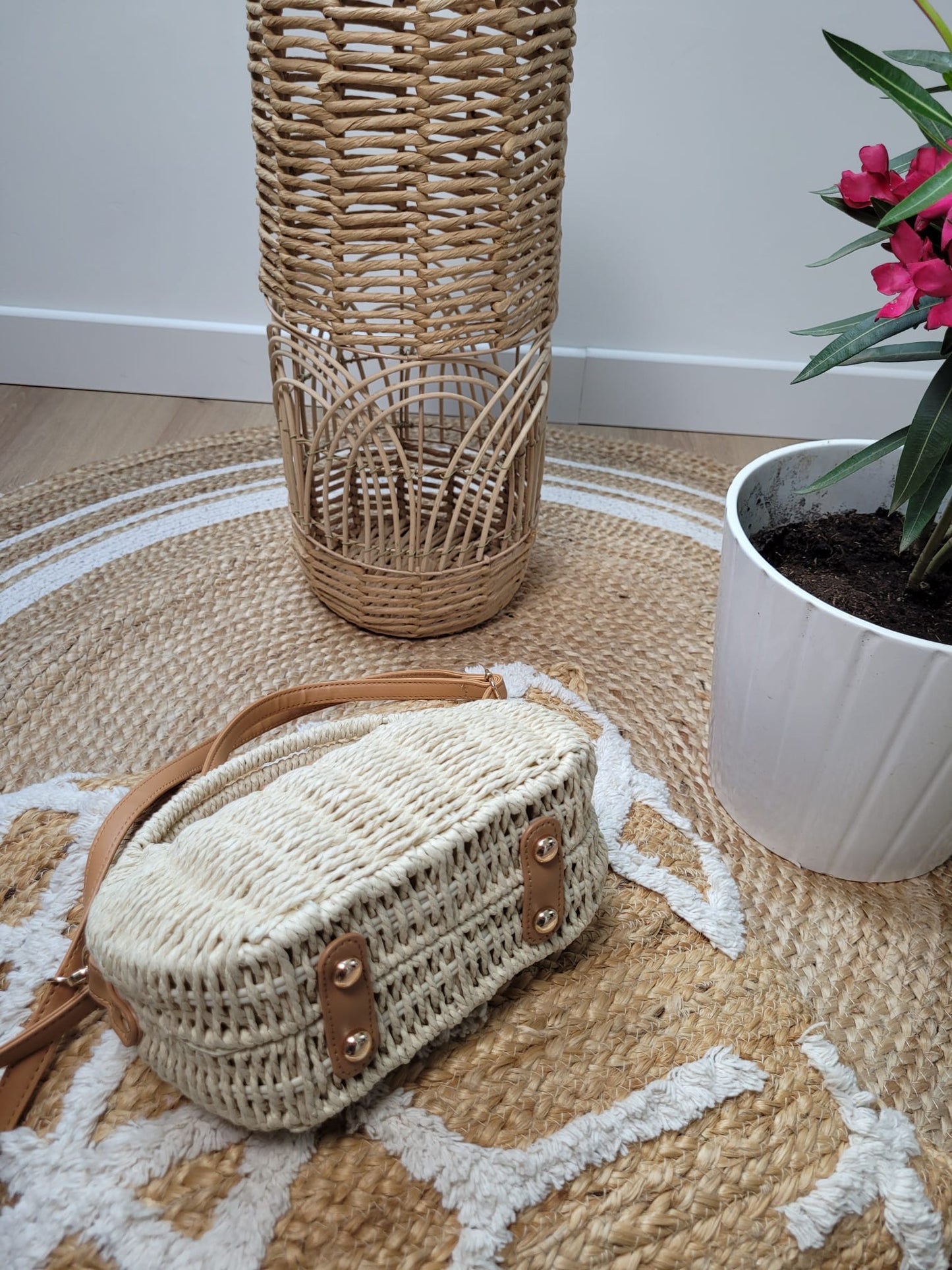 Alba - Sac à main en paille tressée