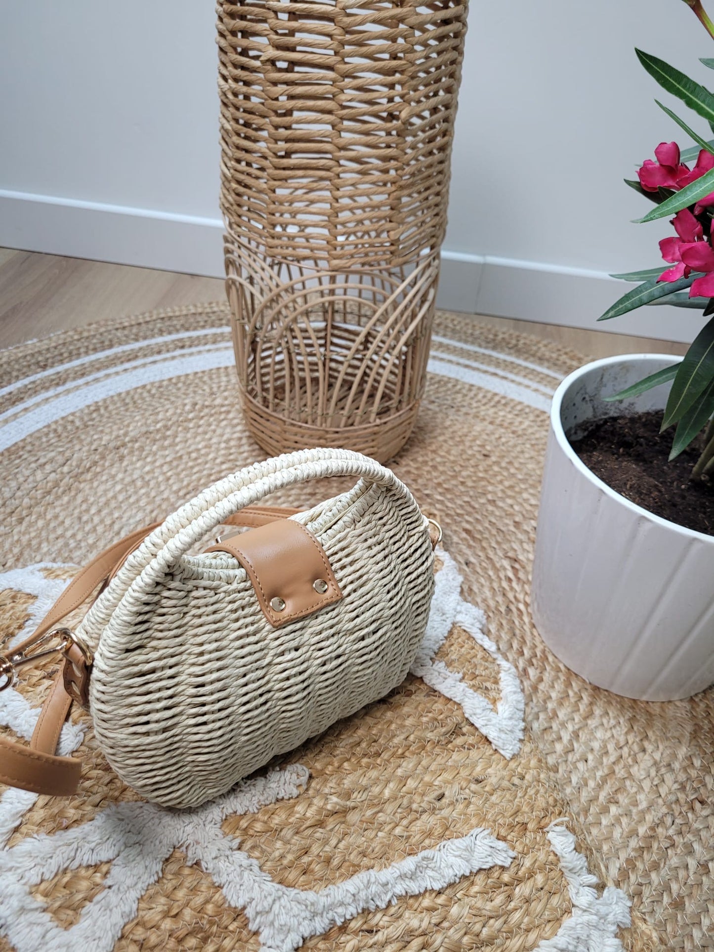 Alba - Sac à main en paille tressée