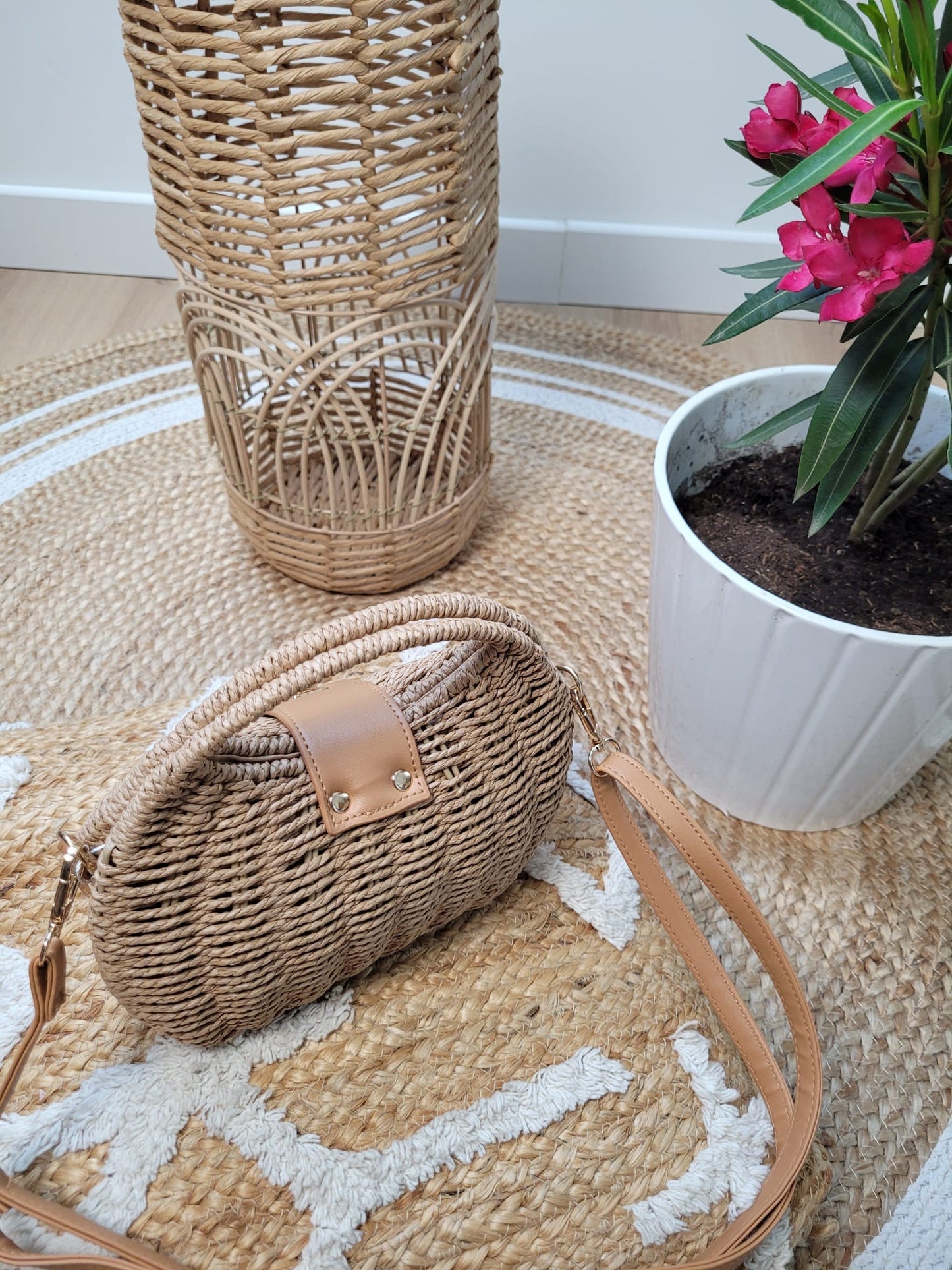 Alba - Sac à main en paille tressée