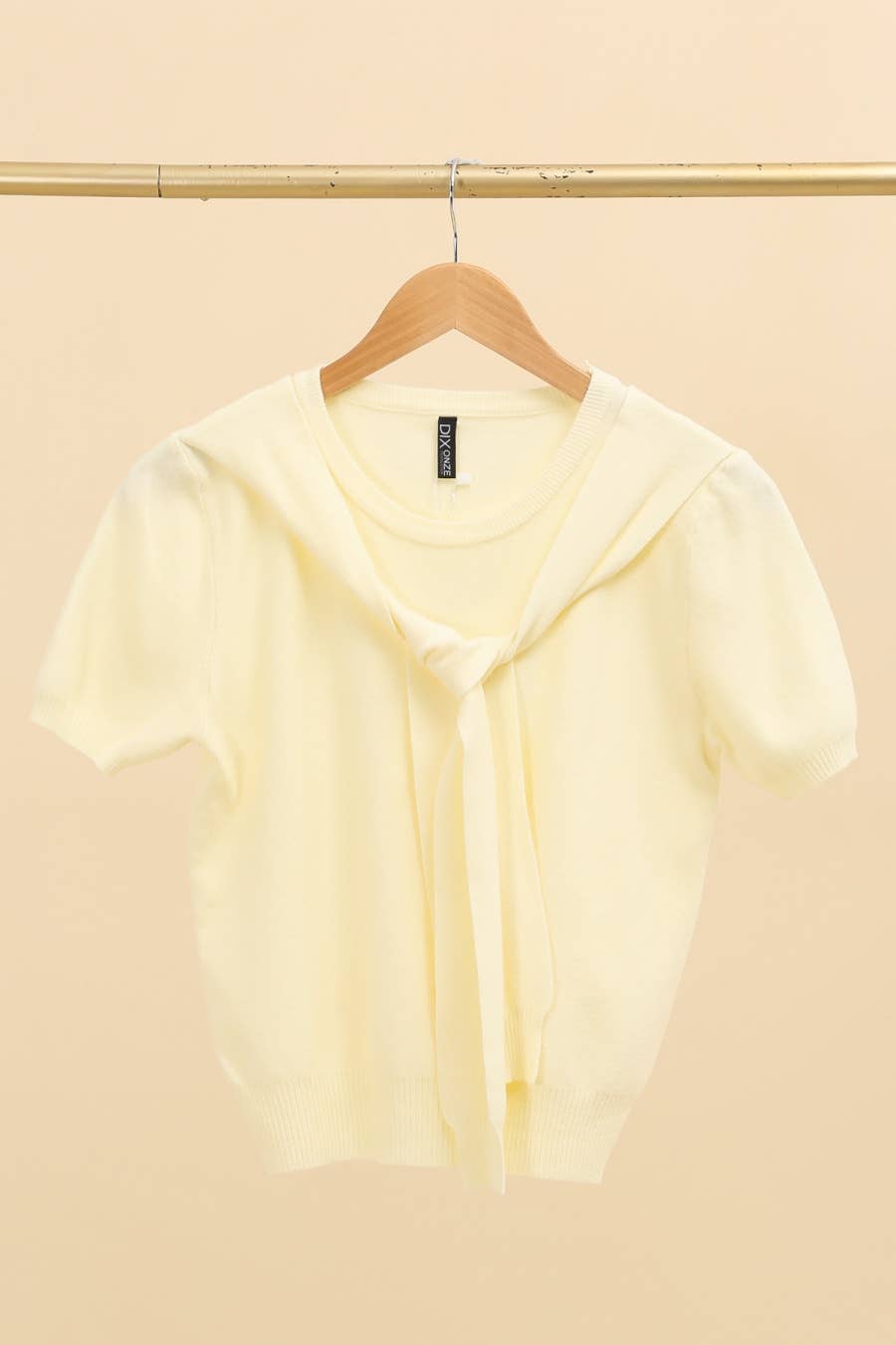 Rose - Pull Fin Manches Courtes