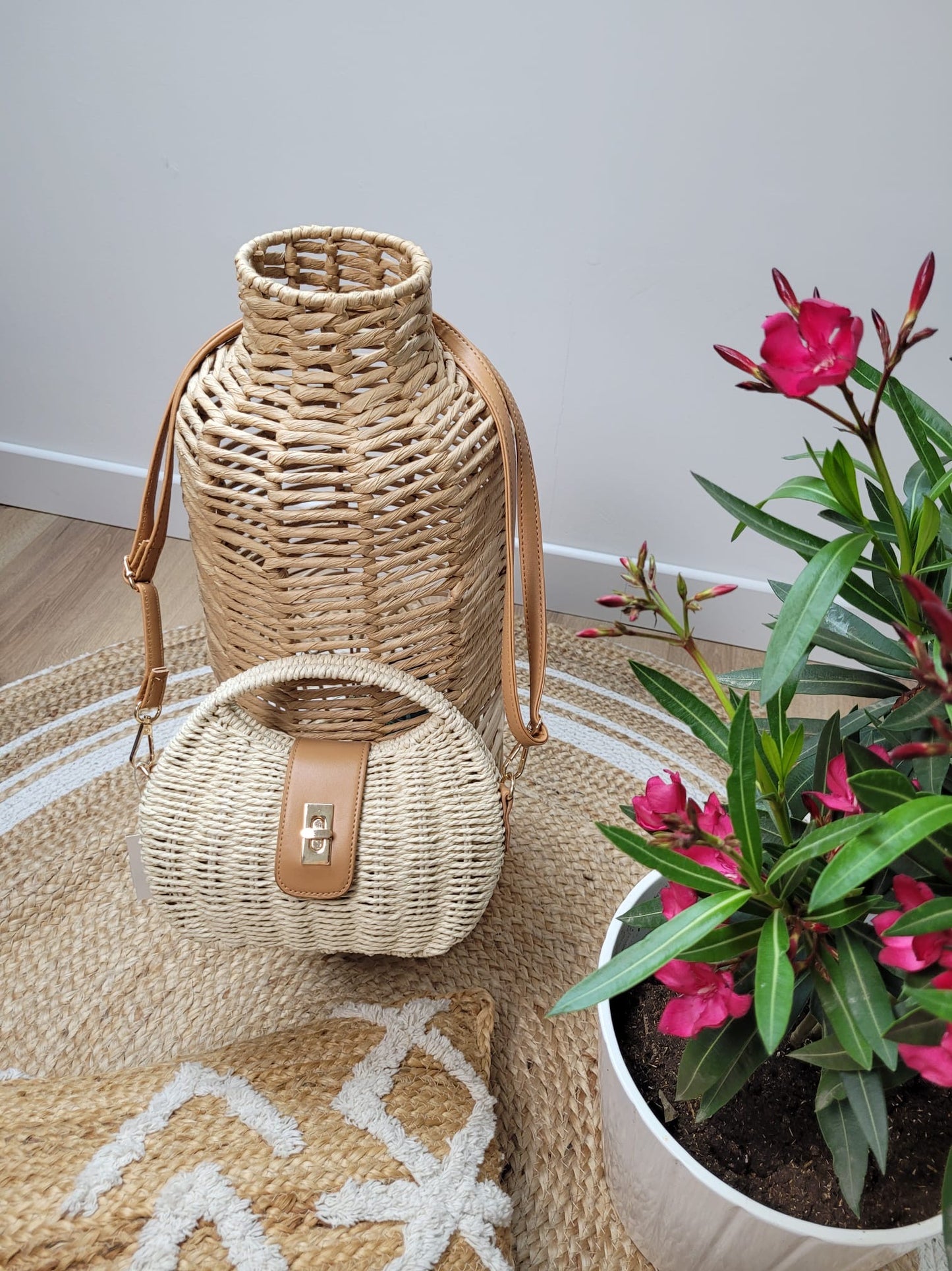 Alba - Sac à main en paille tressée