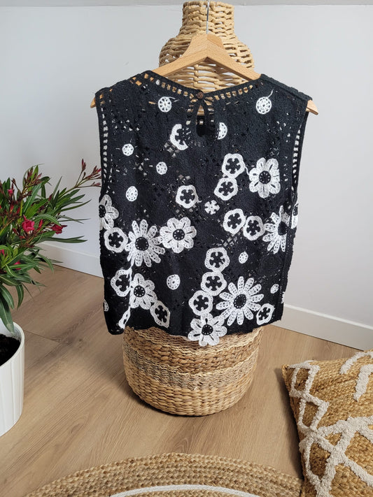 Katia - Top Sans Manches avec motifs floraux