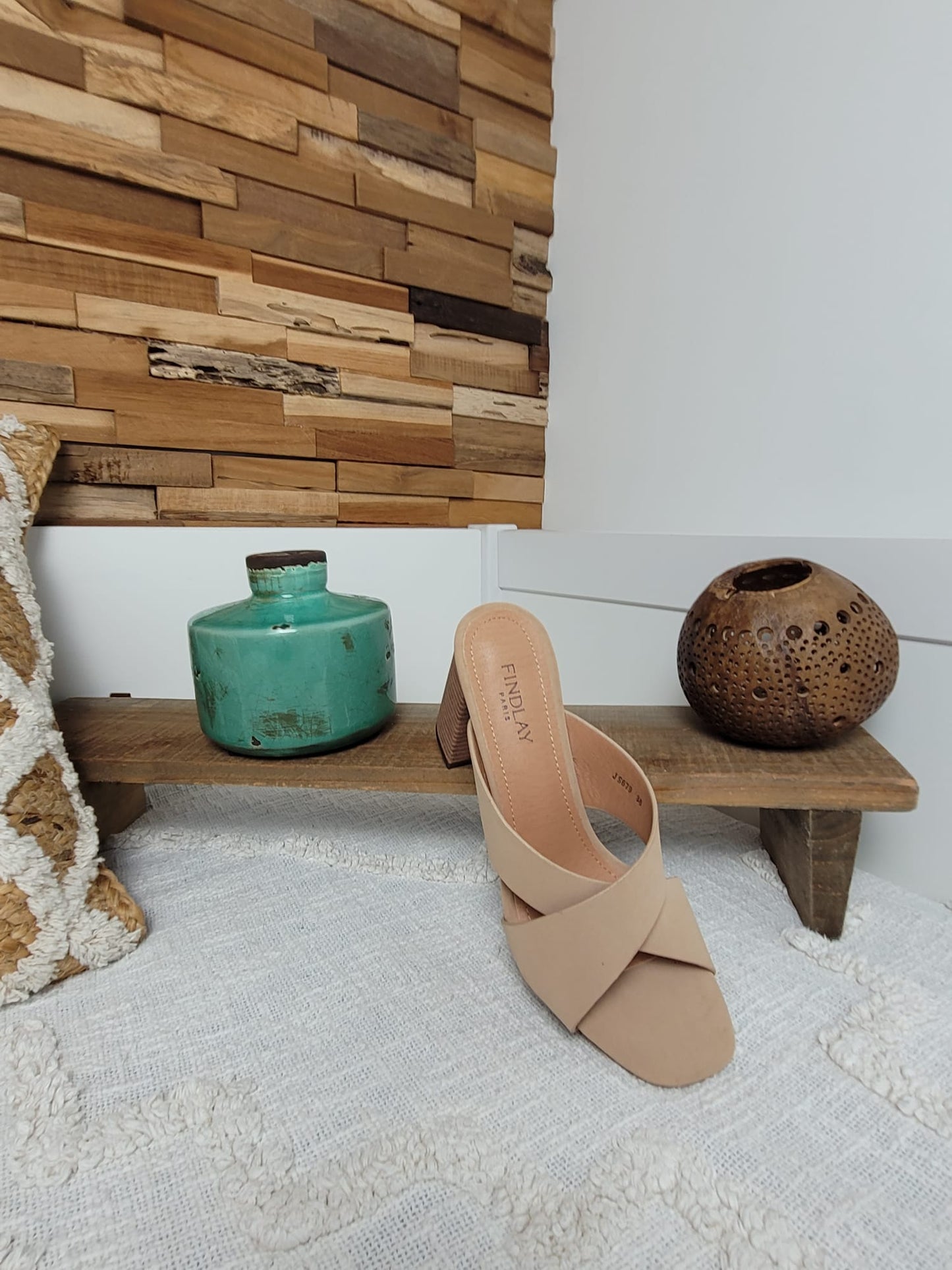 Tania - Sandales Findlay à talon beige