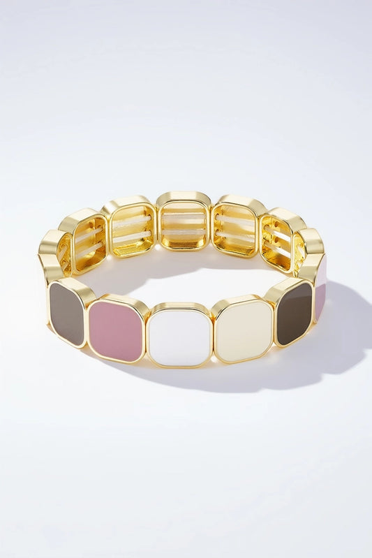 Elia - Bracelet coloré beige/rose