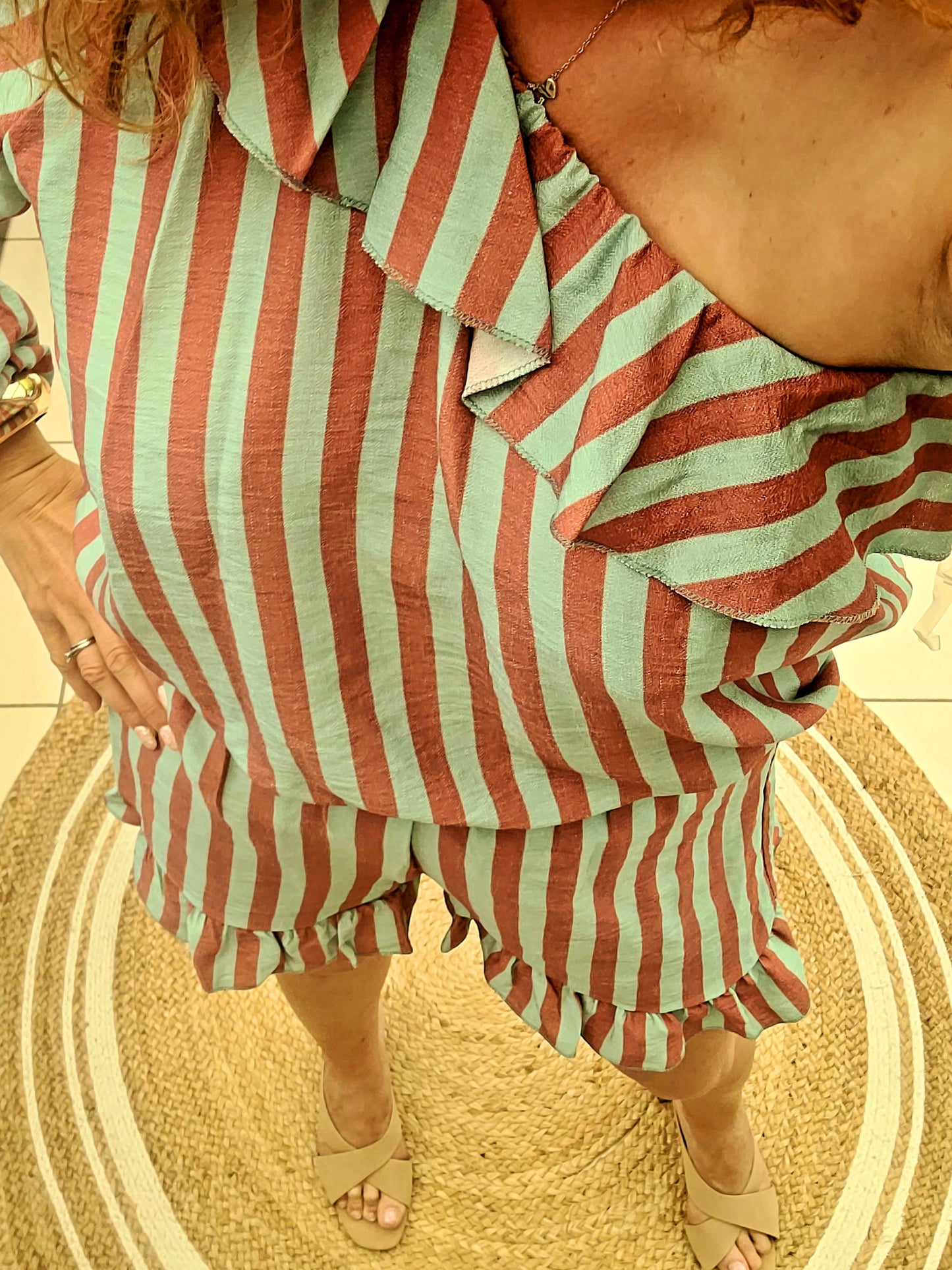 Raya - Ensemble à rayures top et short