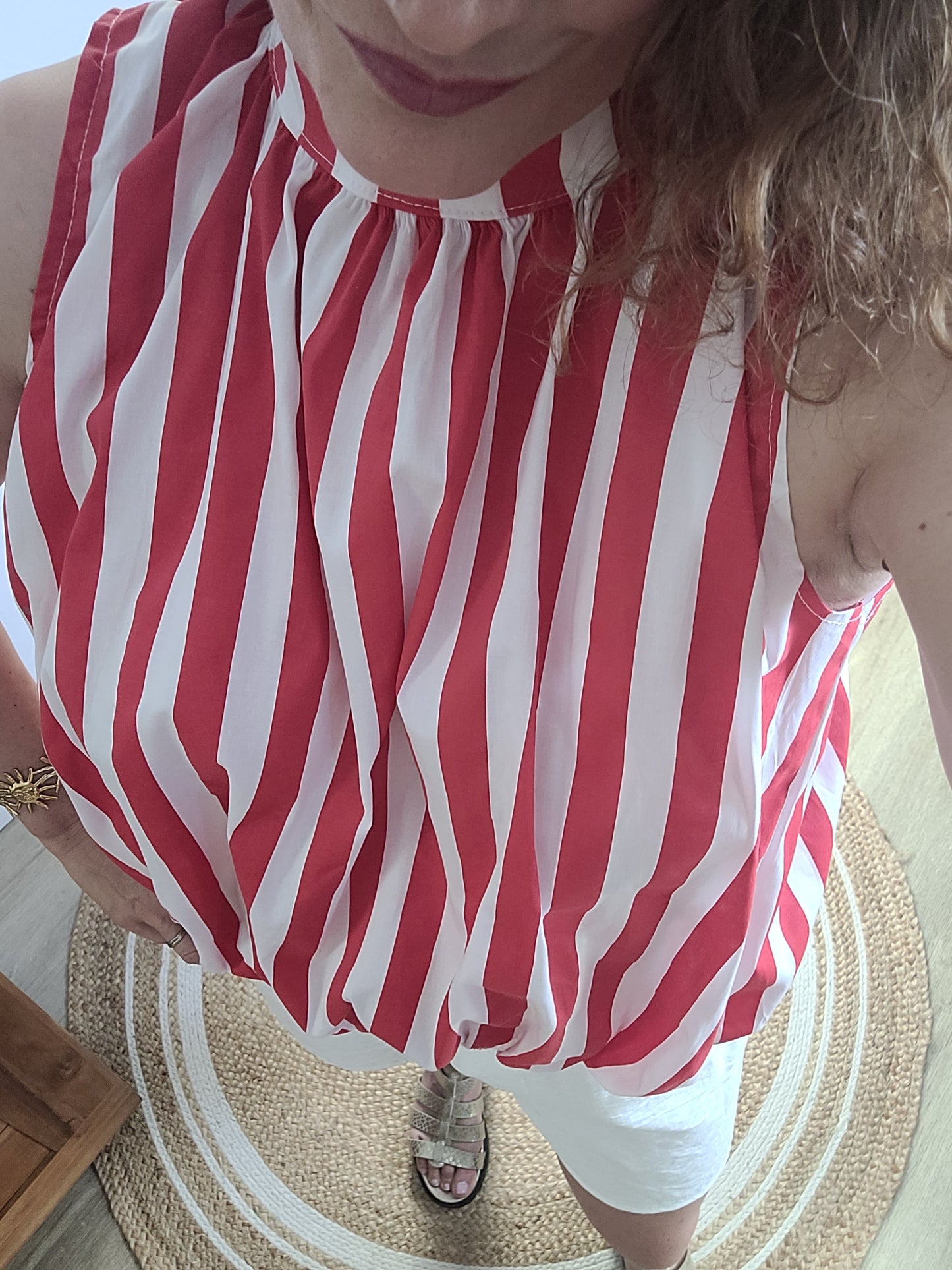 Rita - Chemise à rayures dos nu