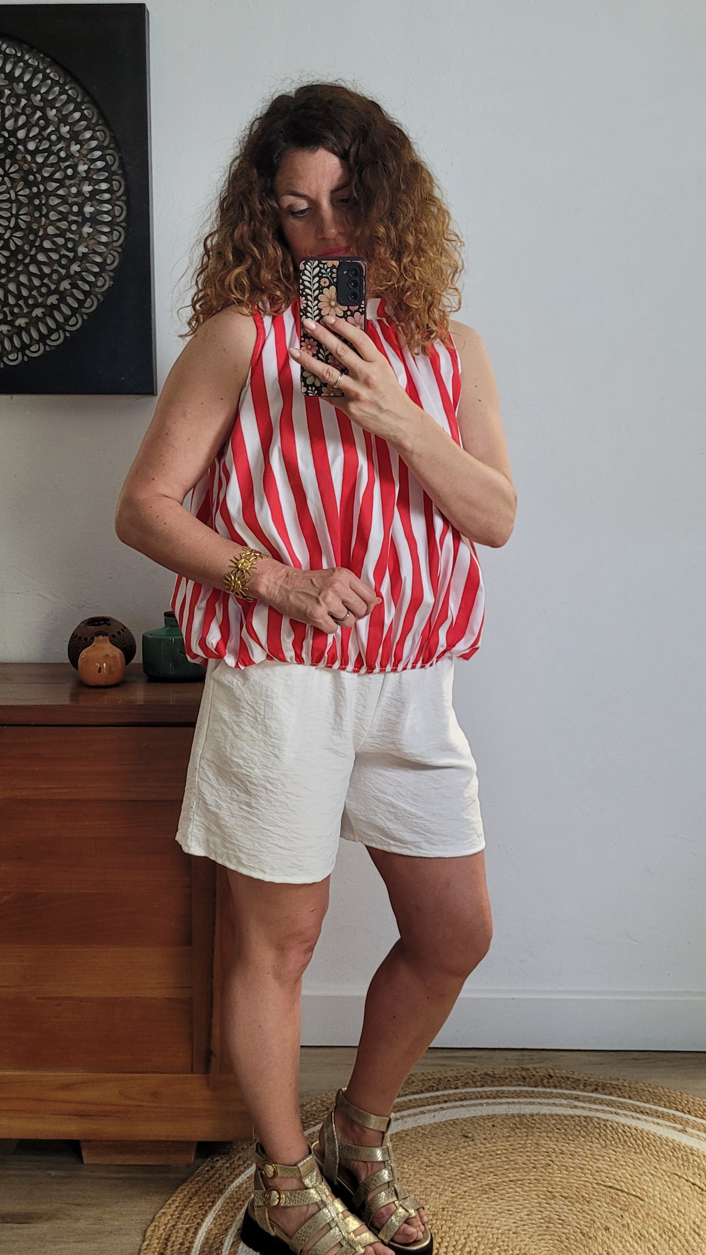 Rita - Chemise à rayures dos nu