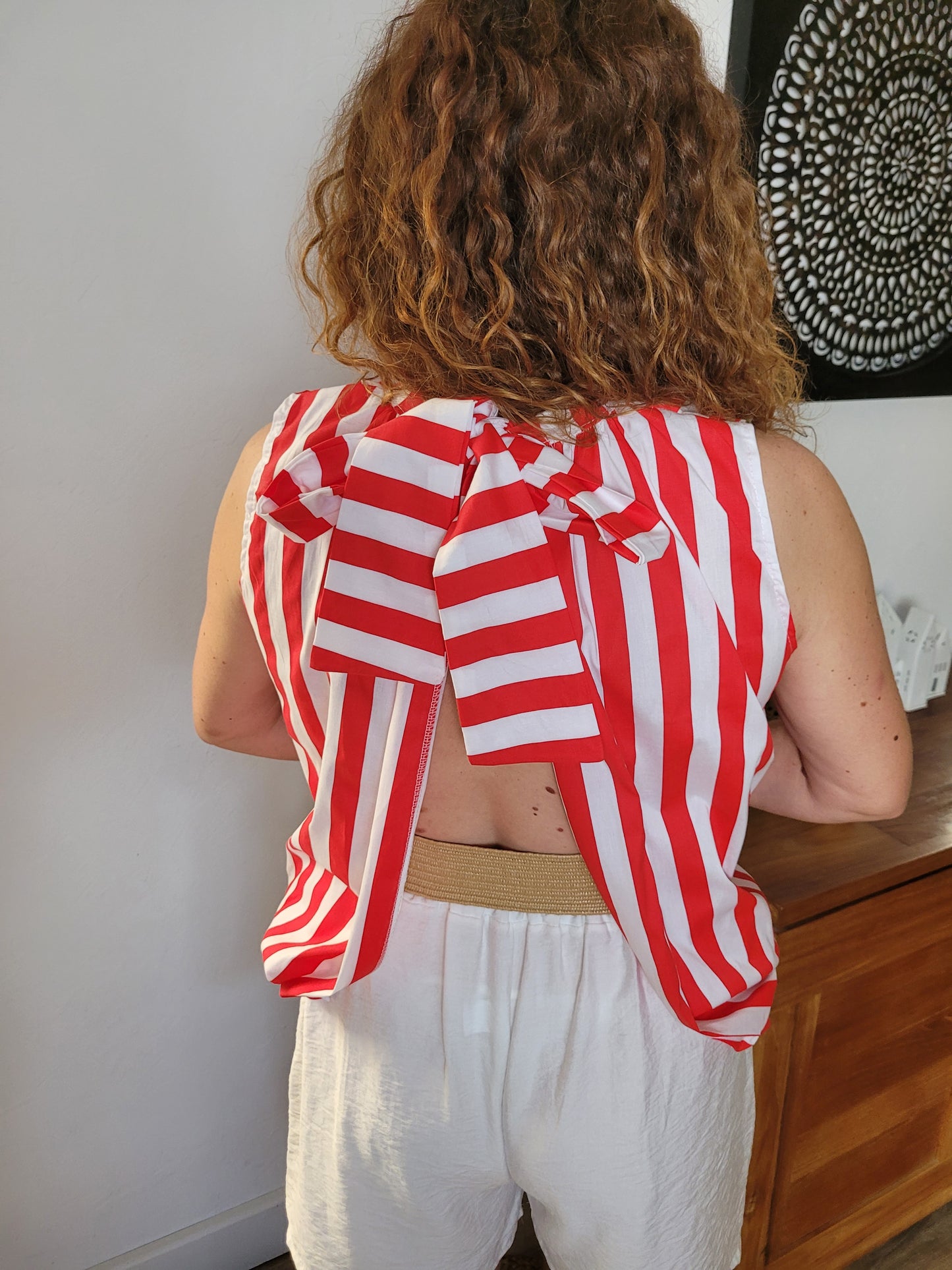 Rita - Chemise à rayures dos nu