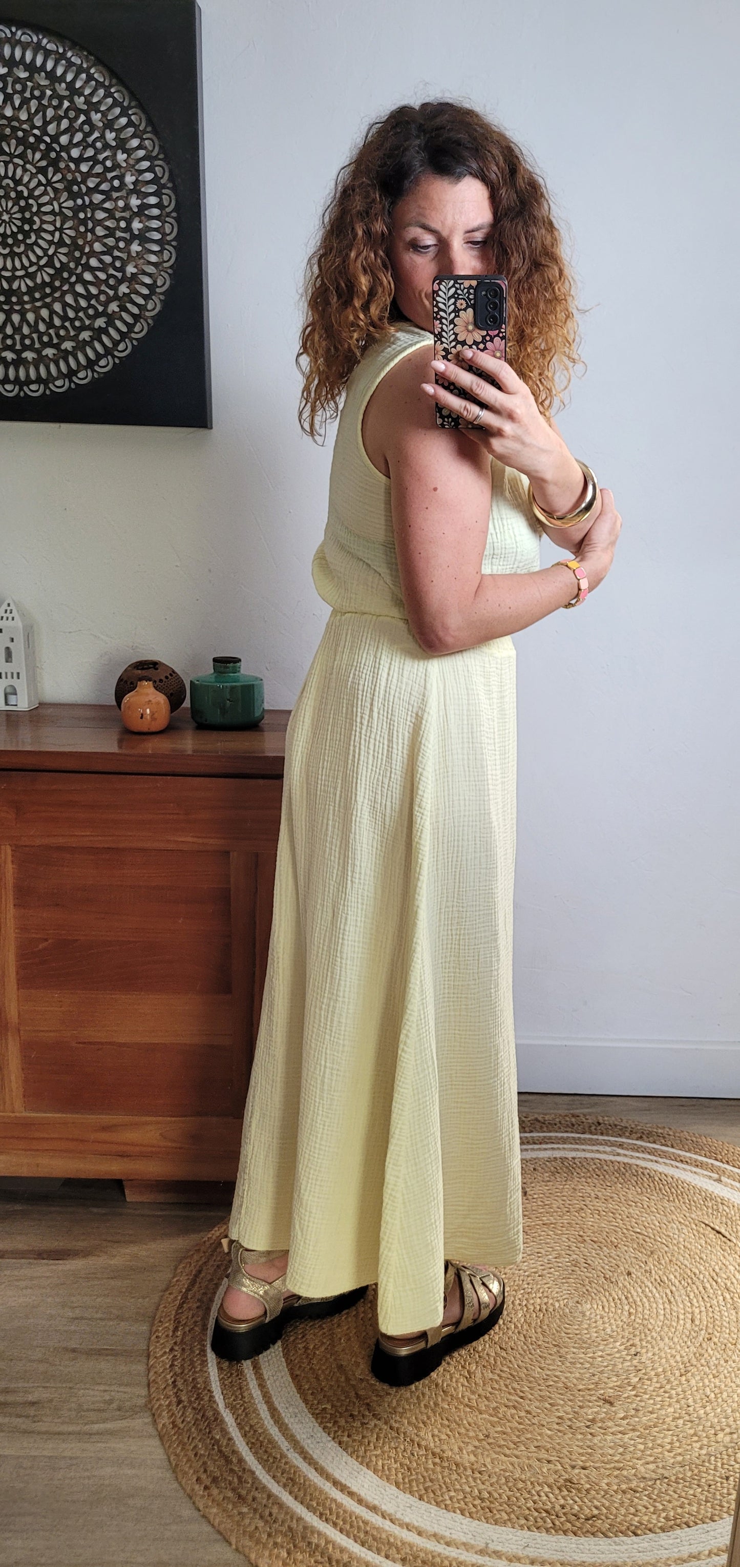 Gaya - Ensemble top et jupe gaze de coton