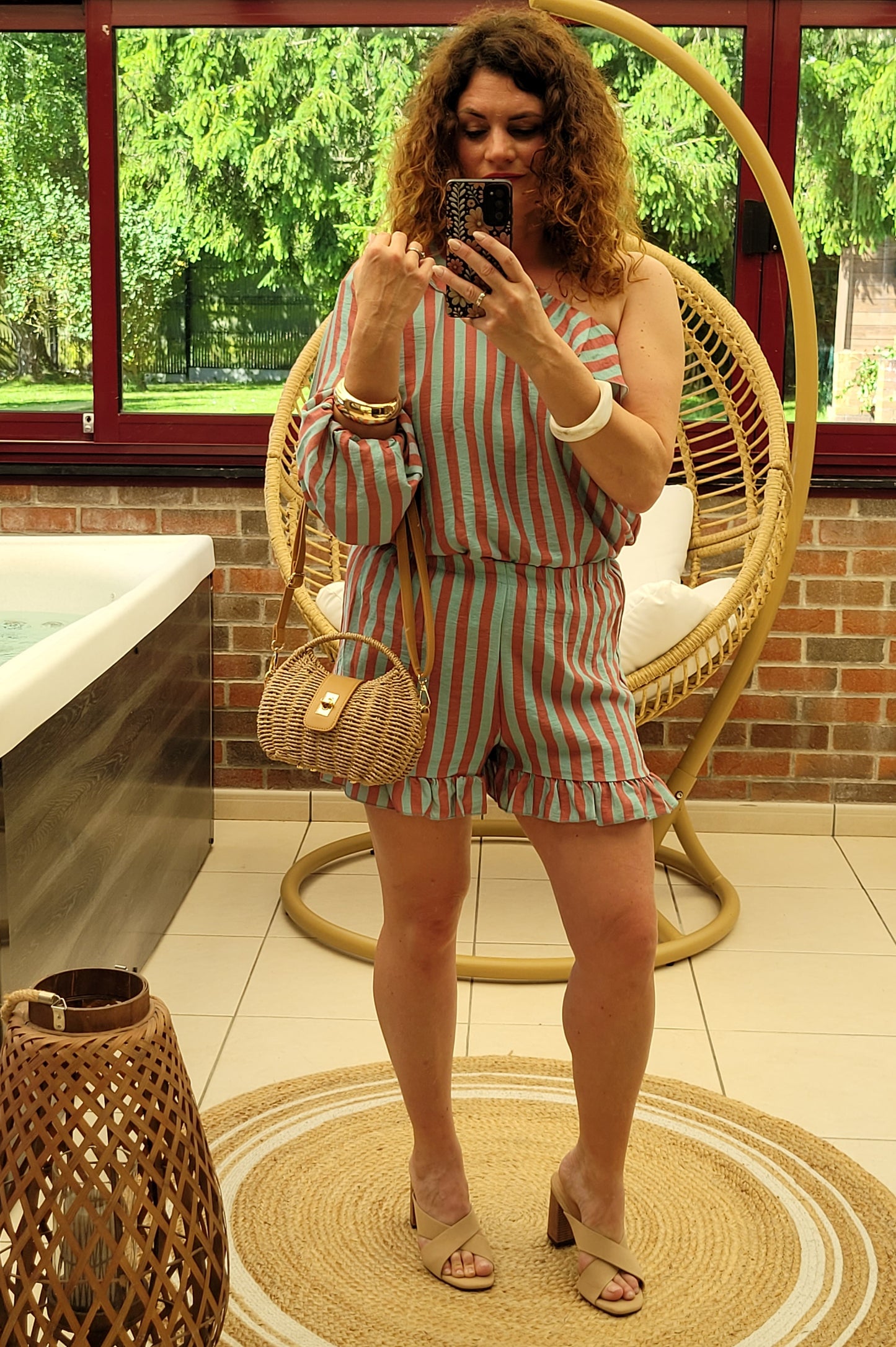 Raya - Ensemble à rayures top et short